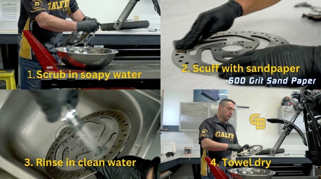 How to clean motorcycle brake rotors