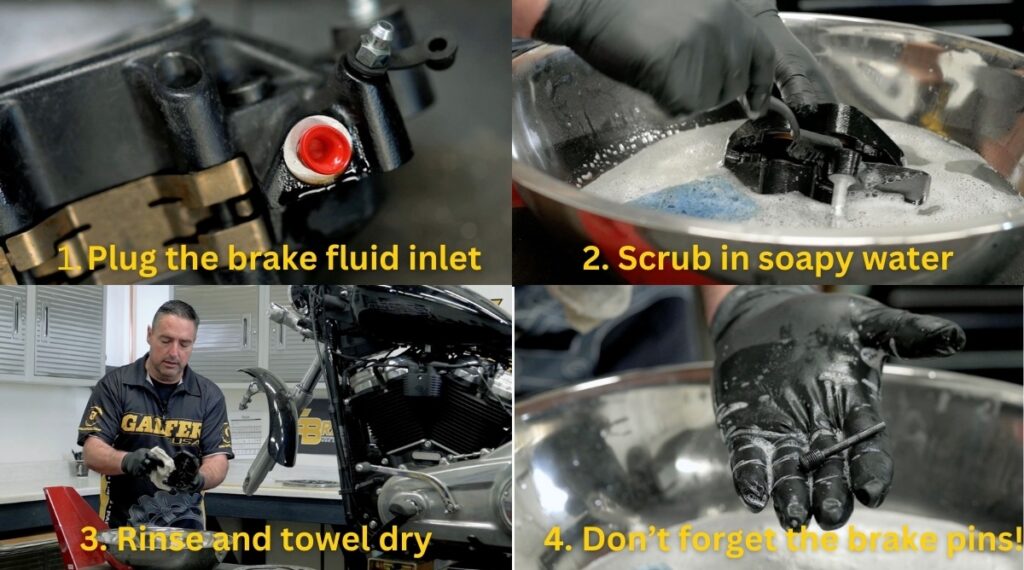 How to clean motorcycle brake calipers