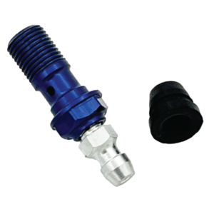 Single Air Free Banjo Bolt 10 x 1.00  Blue  Aluminum - CUSTOM LINE - *FK002D030A-A