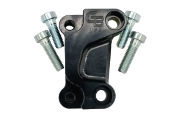 13" OR 330 MM LEFT SIDE BRACKET FOR HD. CAN ONLY BE USED WITH WS GBRAKES 13" OR 330MM FLOATING ROTORS AND GALFER 13" OR 330MM SEMI-FLOATING ROTORS MOUNTING BOLTS (4) INCLUDED - SP064K