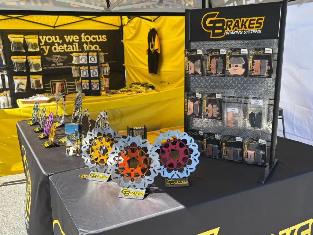 GBrakes Harley Davidson brake rotors displayed at Street Vibrations Battle Born Harley-Davidson booth